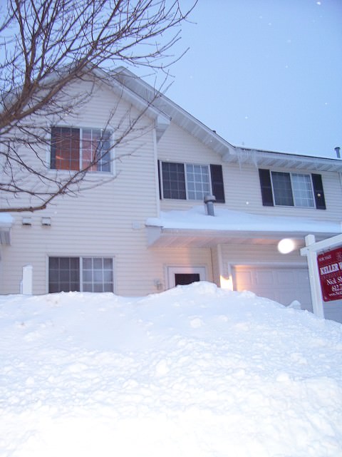 house under snow