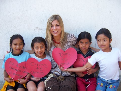 February 14th, 2007!! Feliz Dia de Careño from San Juan Guatemala (on Lake Atitlan). Hearts and Smiles. From Left: Dena, Hilda, Me, Elena, and Karen... my new friends from Colegio Cristiano in San Juan.... Hilda (2nd from left) is actually standing right here behind me as we I write ; ) She gave me a chocolate covered piña today as a gift... yommy. A day of love indeed!!