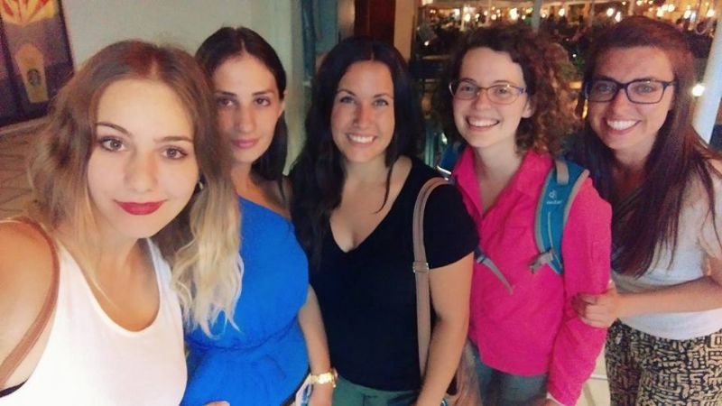 Irene, Maria, Me, Natalie, and Jenna the night we met