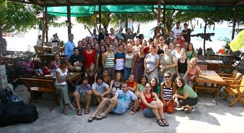 a group shot (i promise i did not pick the location) before we left Ko Samet