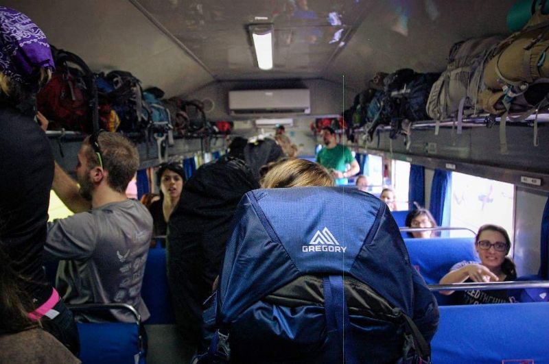 Riding on the train to Bandung, Java (train #1 of 4 so far)