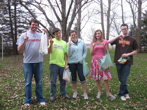 Our annual family Easter-egg hunt.