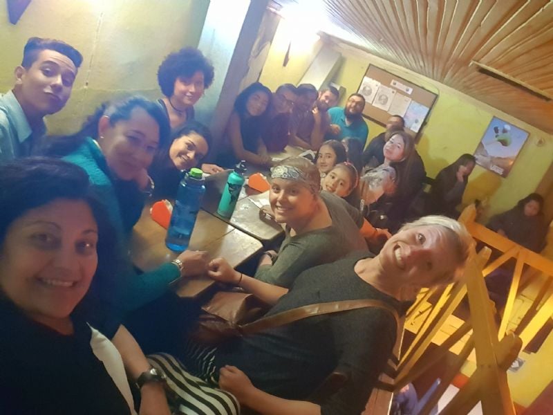 Last night in San Pedro, going out to dinner with our family from church