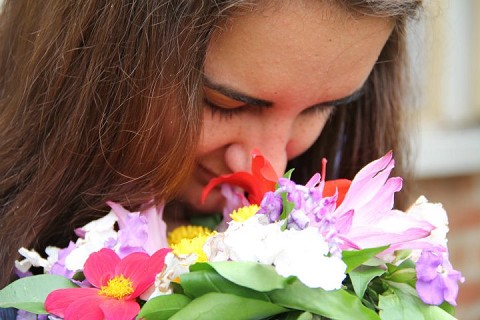 Beautiful flowers the Compassion kids picked for me. 