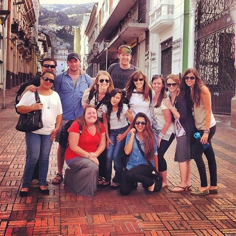 My team and Ministry contacts for the month in Old Town Quito