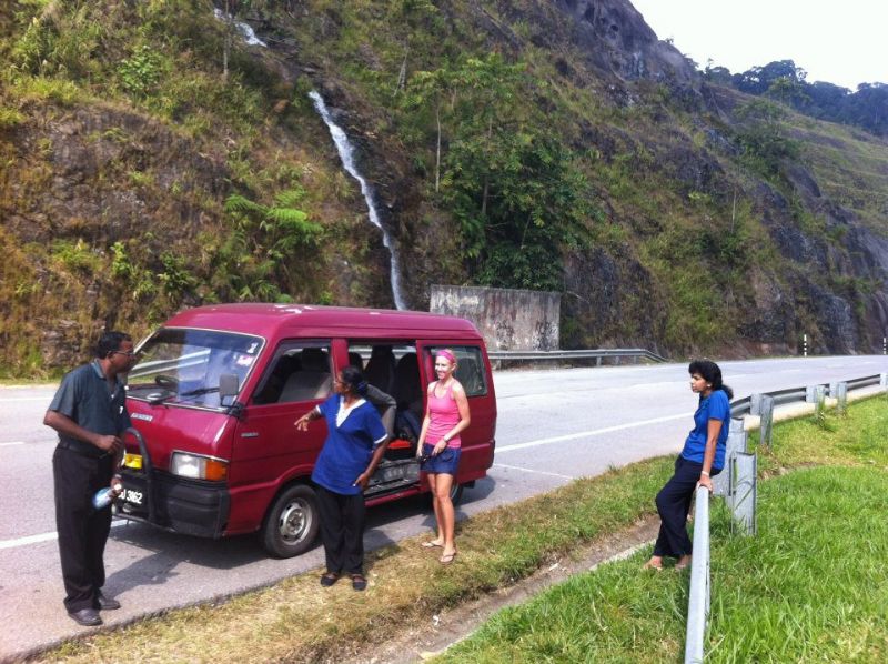 One of the many times our van broke down in Malaysia