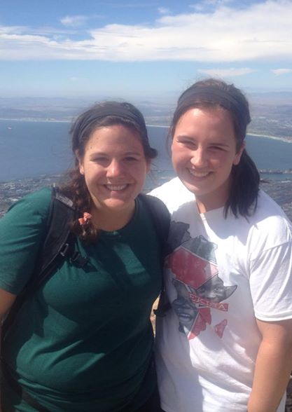 Misti and me on top of Table Mt. in South Africa (Month 1)