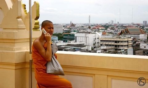 'Can you hear me now, Buddha? No?'