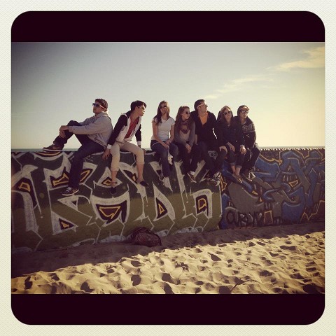 Half of our group at Venice Beach, after our first day of outreach