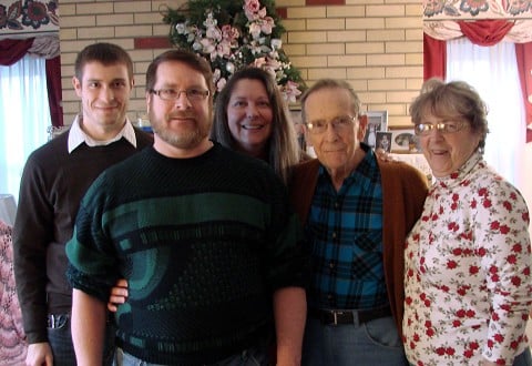 (Left to Right) Me, Dad, Mom, Grandad, Ann