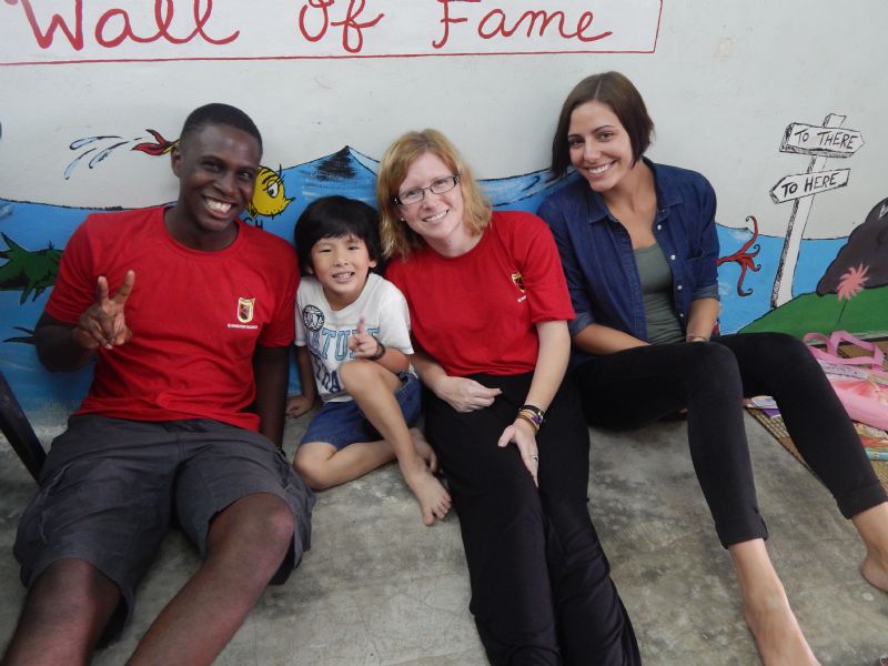 Teachers with one of our students Callum.