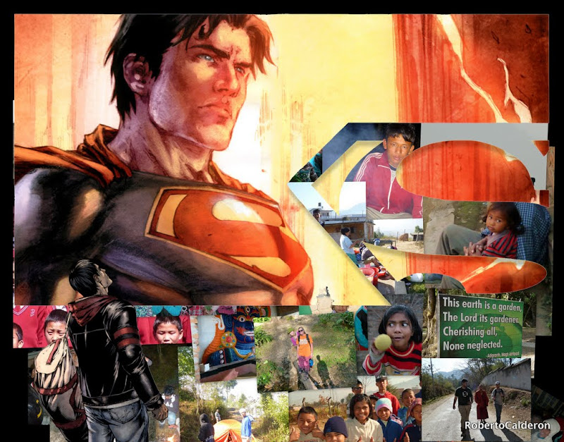 Earthone Superman Nepal collage