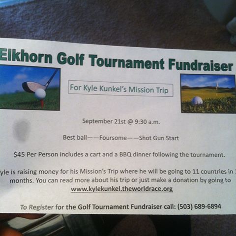 Golf Tournamnet spread the Word to all the golfers you know 