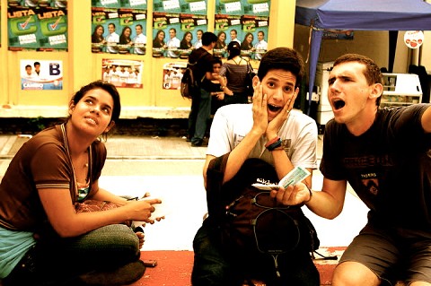 Practicing the Gospel in Spanish with my brother and sister, Enrique and Kenya - Guayaquil, Ecuador, Summer Project 2011