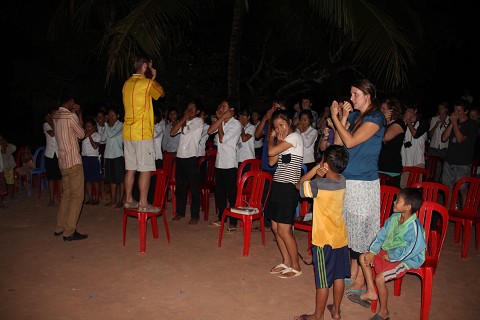 Teaching a song to the youth
