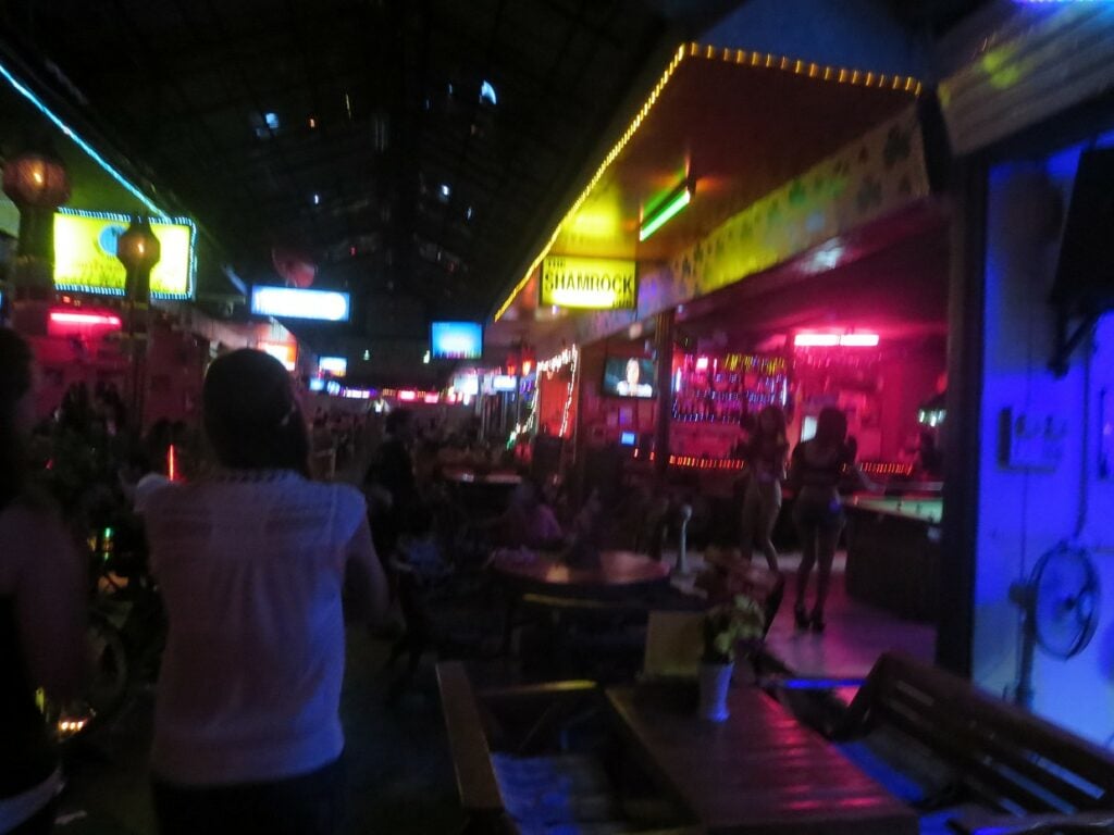the same place at night