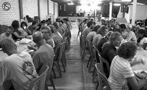 The church we're working with has committed to feeding us three meals a day everyday!