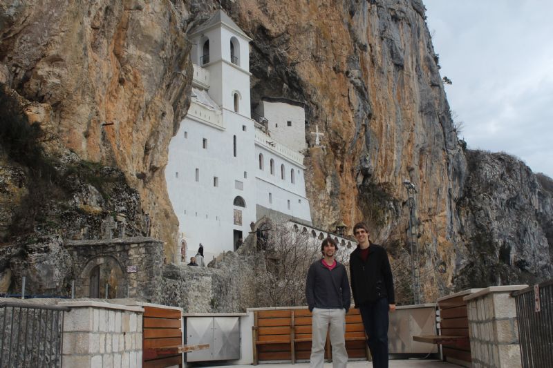 An amazing adventure Ryan Johnson and I had climbing a mountain to the beautiful Ostrog Monastery built into a mountain