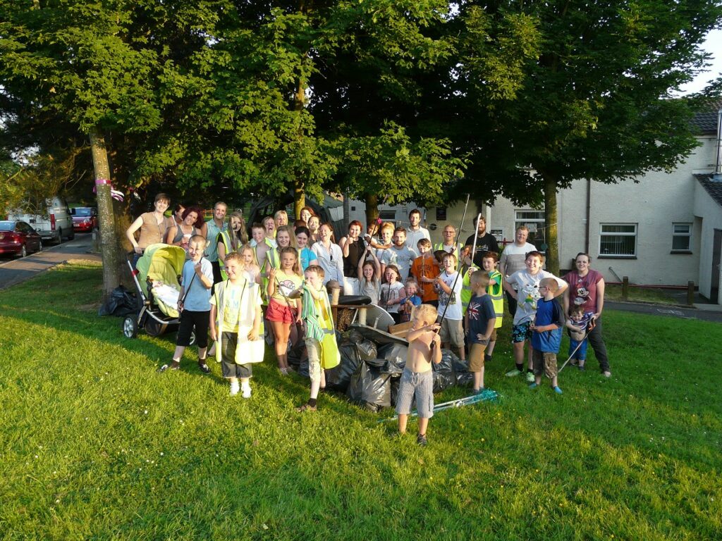 One of the community projects we did was a trash pickup