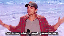 Image result for being sexy is being really smart ashton kutcher gif