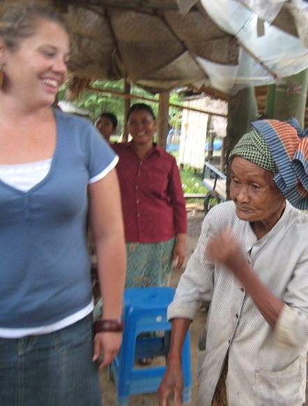 Morgan and the Fun Lady at the Bathroom Break