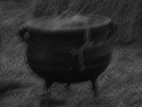 The caulrodn I spent a month cooking in over the fire for 11-17 people per night