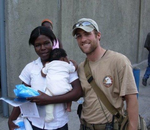 Clay with TR in Haiti after the earthquake 2010