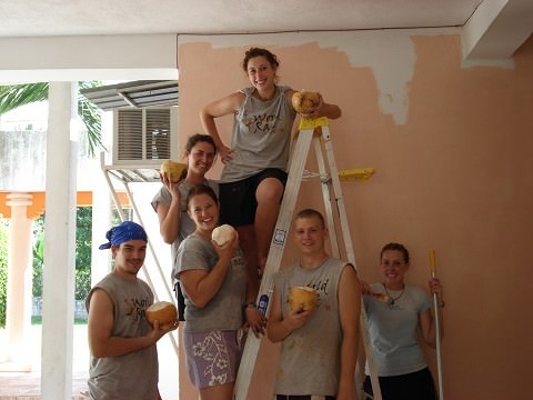 Team Salt with our Coconuts and paintbrushes.