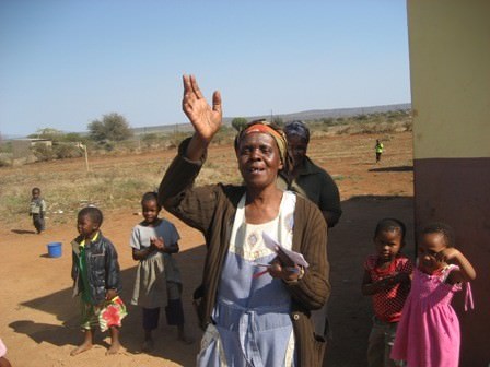 Esther saying good-bye!