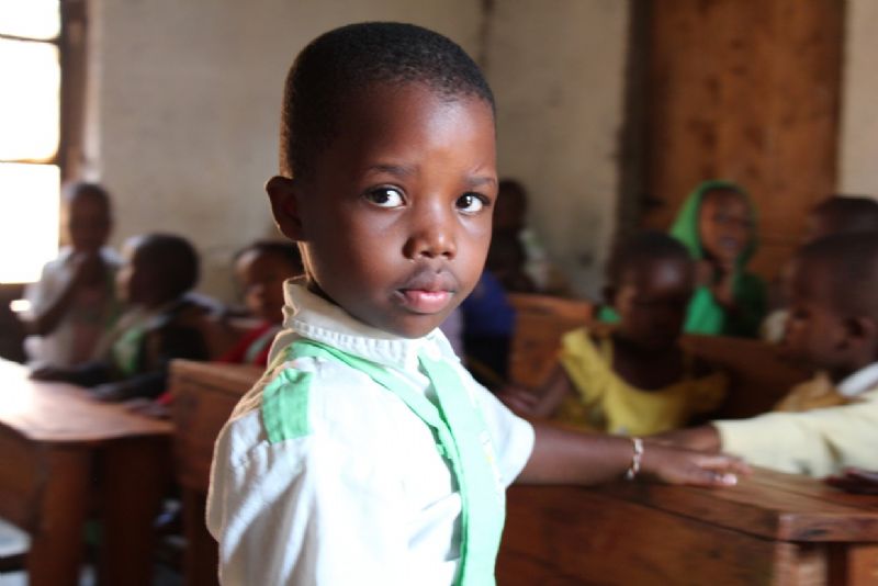 A beautiful little girl, Honorine, from our preschool class.