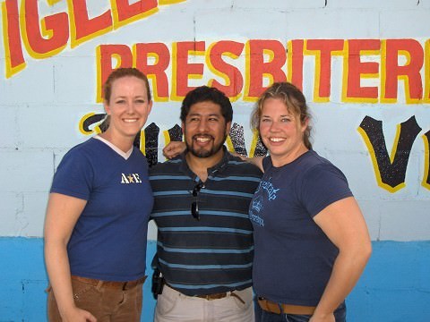 Jenn, Efrain, and me at Nueva Vida Church on a mission trip with the youth last April.