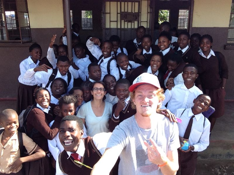 One last selfie after our last day teaching the 8th and 9th graders.