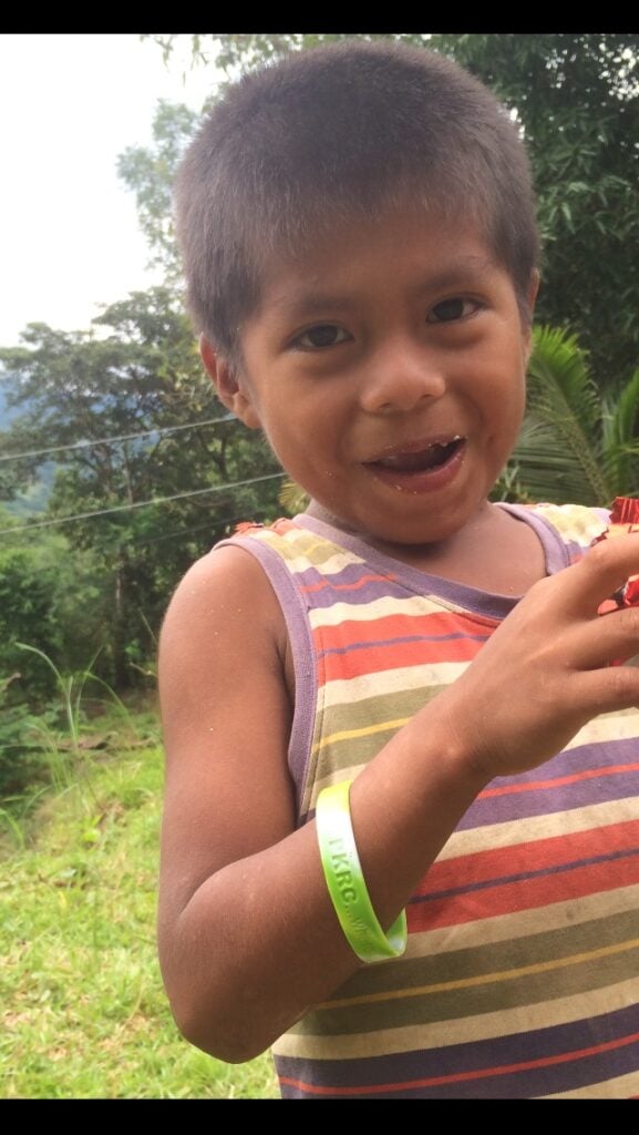 Melvin with his new bracelet :)