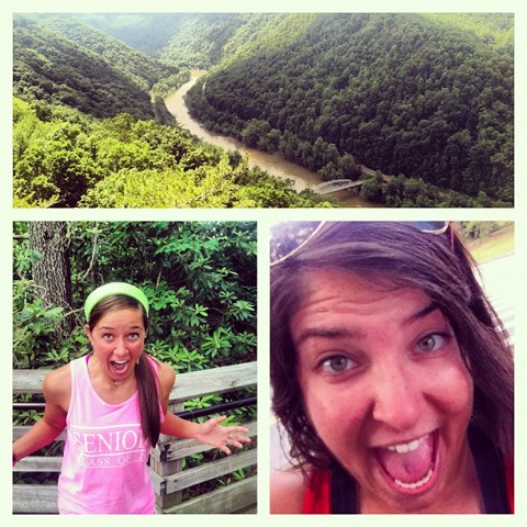 Getting ready to white water raft down the New River in West Virginia