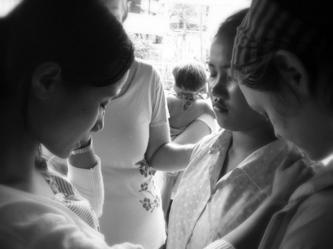 She prayed in Khmer.