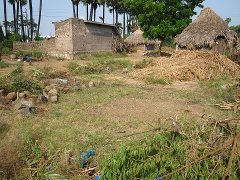 the land, church build, India
