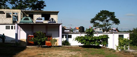 A view of the building we have stayed in for the past week or so. Shekinah Bible College. 