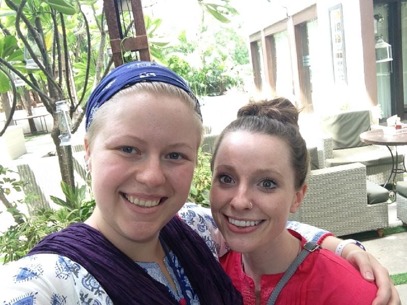 Jordan and I at the nearby cafe