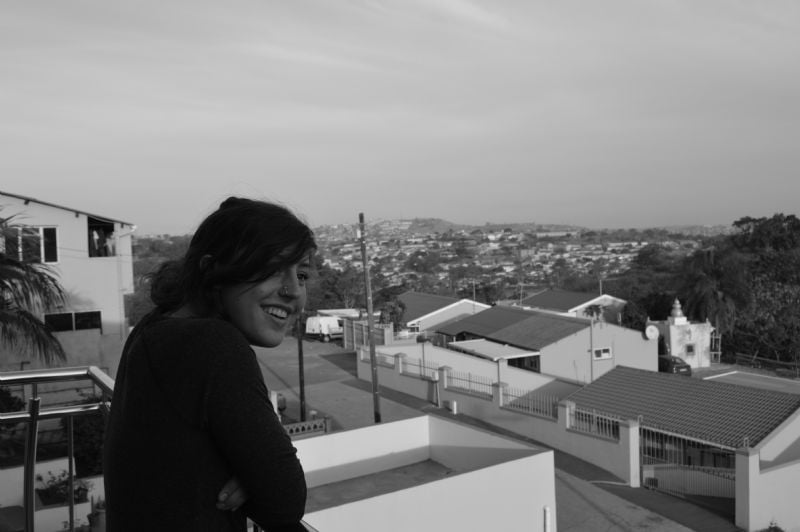 on my back balcony in Phoenix, South Africa