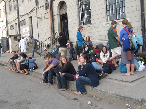 Waiting for the bus - Nairobi, Kenya