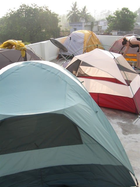 Tenting on the roof in India