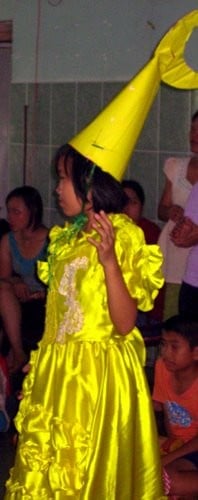 The kids were putting on a performace for the Half-Moon Festival.