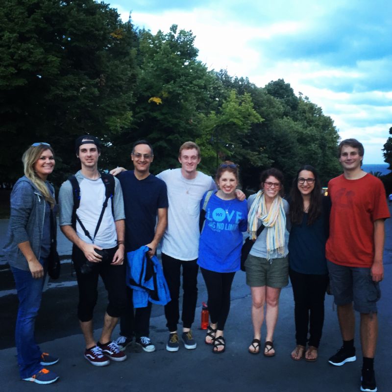 Walking around town with Pastor Trif, his daughter Debbie, and Mike from New Life Church in Varna