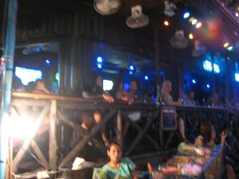 One of the outdoor bars