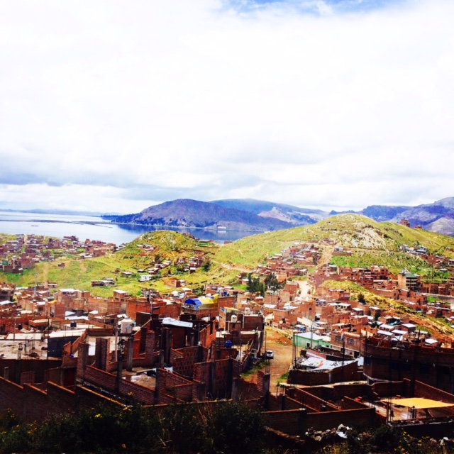 The beautiful countryside as seen from the bus on our way to Santiago . . . Don't let the picture fool you, 99% of our views were of desert.