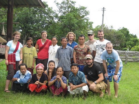 Pastor, family, and friends say goodbye after living with them for the past week. What a blessing they were to us!