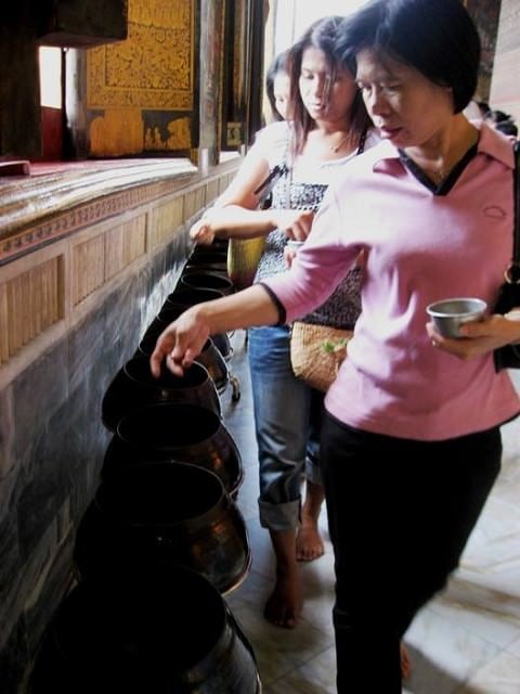 Offerings at the temple