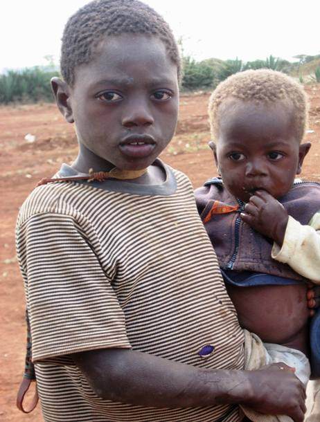 Boys at Mbutu, they are refugees from Mozambique.