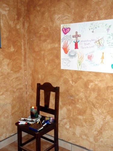 THIS WAS A CREATIVE EXPRESSION AREA WHERE YOU COULD DANCE  and  DO ART.