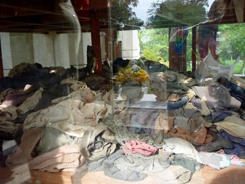Clothing still today in a pile.
